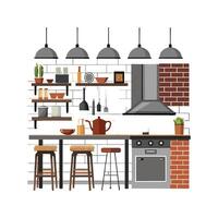 Elegant Icons for Industrial Kitchen Styles vector