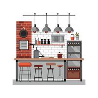 Stylish Icons for Chic Industrial Kitchens vector