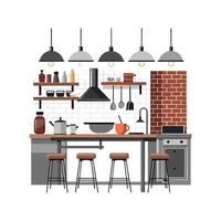 Unique Icons for Creative Industrial Kitchens vector
