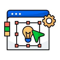A flat icon of idea generation vector