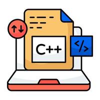 Trendy design icon of c file vector