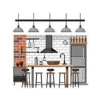 Artistic Icons for Unique Industrial Kitchen Decor vector