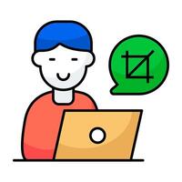 An icon design of user chat vector
