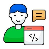 A unique design icon of programmer vector