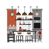 Chic Icons for Industrial Kitchen Elements vector