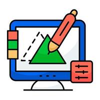 Modern design icon of graphic design vector