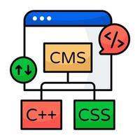 Unique icon of web coding vector