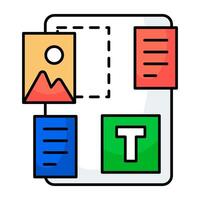 An icon design of photo post vector