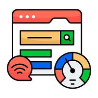 Modern icon of web speed optimization vector