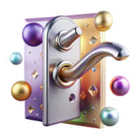 wonderful traditional Chrome Door Lever Curved Design Transparent for Ergonomic Projects png