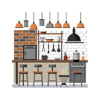 Artistic Icons for Chic Industrial Kitchens vector
