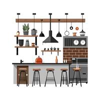 Chic Icons for Unique Industrial Kitchen Elements vector