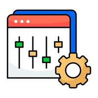 An editable design icons of online equalizer vector