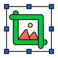 Modern style icon of crop image vector