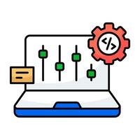 An editable icon of online equalizer vector