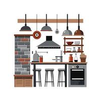 Creative Icons for Elegant Industrial Kitchen Concepts vector