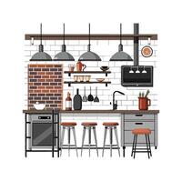 Artistic Icons for Unique Industrial Kitchen Elements vector