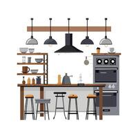 Stylish Icons for Innovative Industrial Kitchen vector