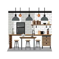 Elegant Icons for Creative Industrial Kitchen Spaces vector