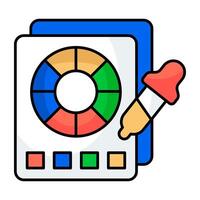 A unique design icon of droppers vector