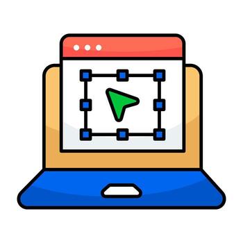 Modern style flat icon of selection tool vector