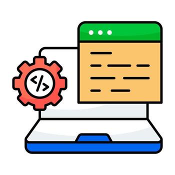 Unique design icon of web development vector