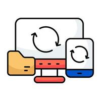 A flat icon of responsive design vector