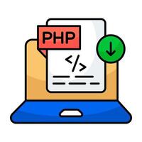 Trendy design icon of coding file vector