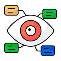 Trendy design icon of chat monitoring vector