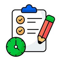A unique icon of task deadline vector