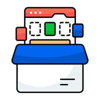 Modern graphics icon of web layouts vector