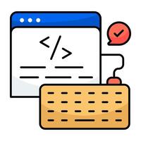 Trendy design of web coding vector