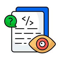Trendy design icon of coding file monitoring vector