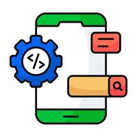 Trendy design of mobile development vector