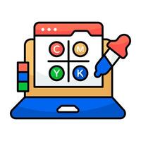 A unique design icon of color selection vector
