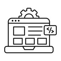 Unique design icons of web coding vector