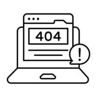 A creative linear design vectors of error 404