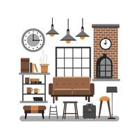 Quality Icons for Industrial Loft Design Elements vector