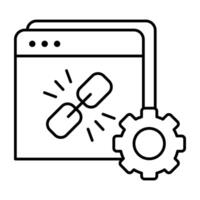 An design of linked website vector