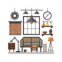 Distinctive Icons for Loft Design Aesthetics vector