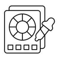 A unique linear design icon of droppers vector