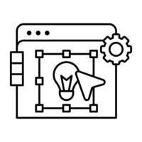 A linear design icon of idea generations vector