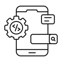 Trendy vectors design of mobile development