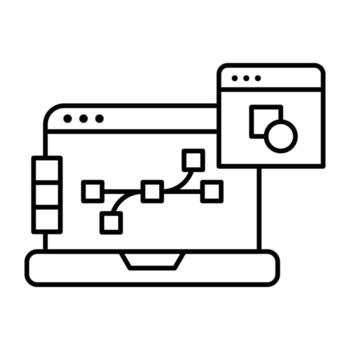 conceptual lineal íconos de jerarquía vector