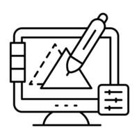 Modern design icon of graphics design vector