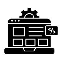 Unique design of web coding vector