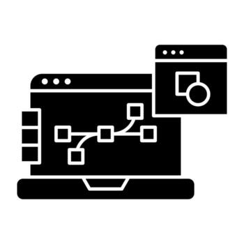 conceptual sólido icono de jerarquía vector