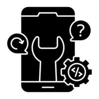A design of mobile setting vector