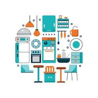 Elegant Icons for Creative Refrigerator Design vector