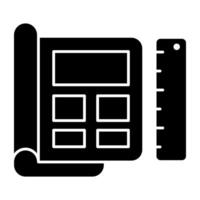 Trendy design solid of page layout vector